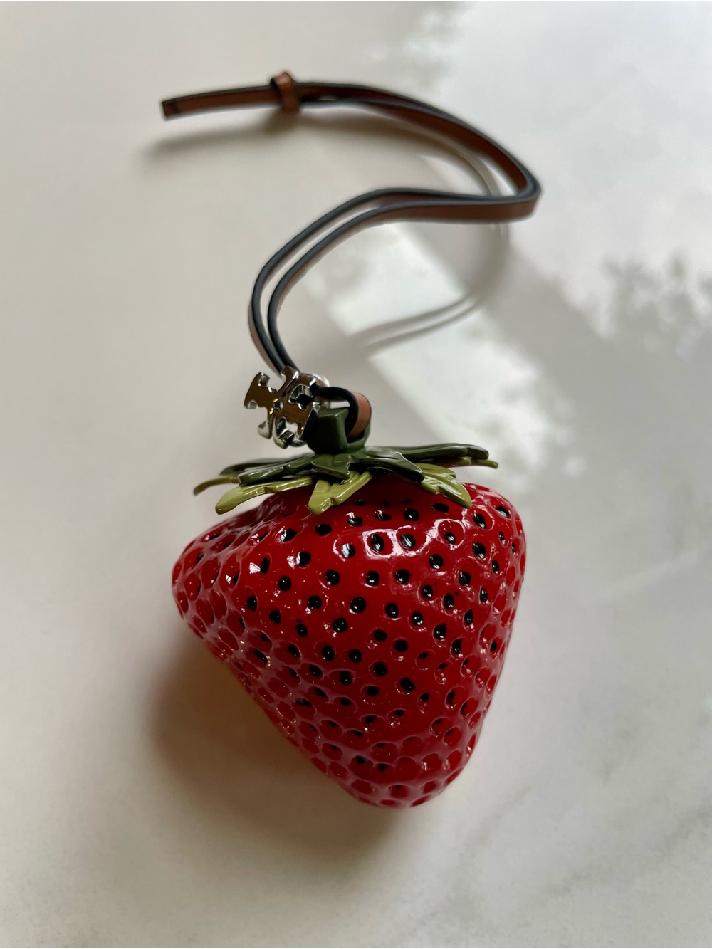 Red Strawberry Bag Charm - Picture 2 of 3